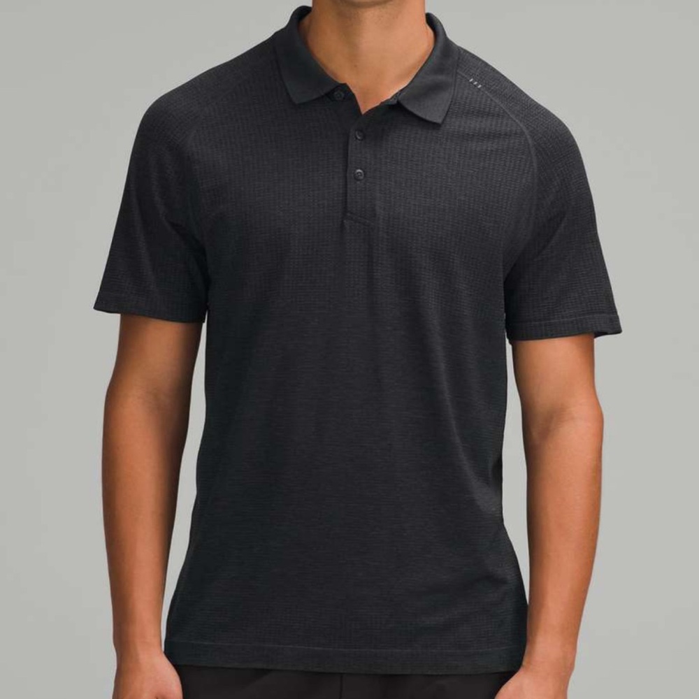 Lululemon Metal Vent Tech Performance  Polo Golf Shirt Men’s Sz M Graphite Grey